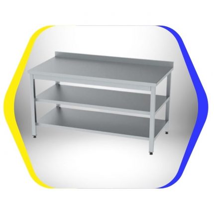 work tables-lower shelf &intermediate shelve