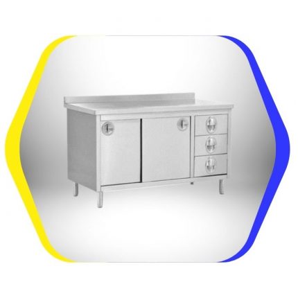 work tables- cupboard & intermediated shelf-3 Drawers